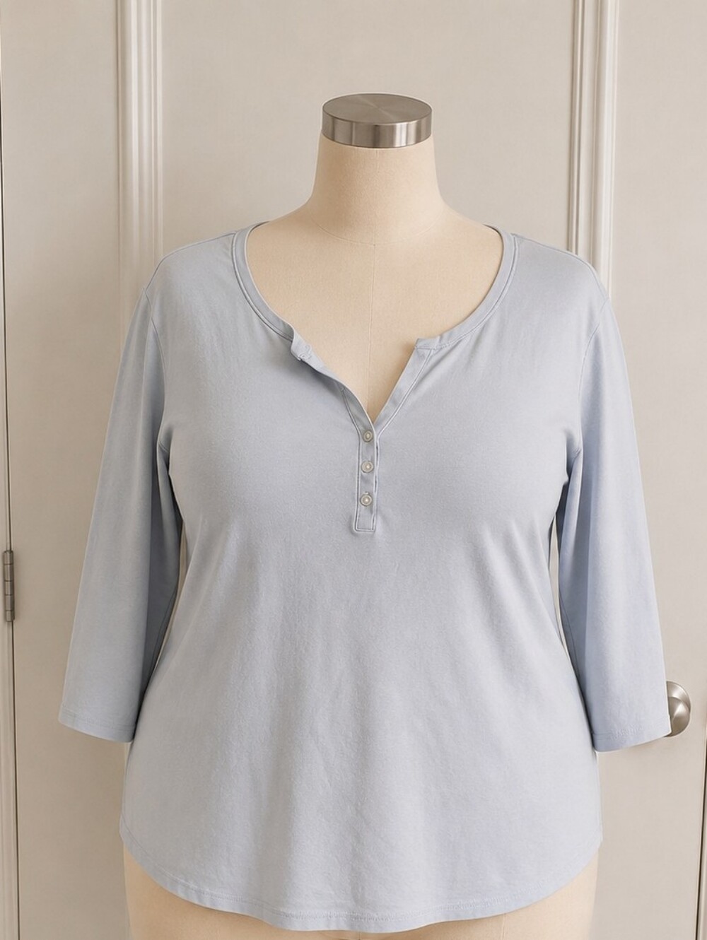 Light Blue Women's Top - Classic 3/4 Sleeve